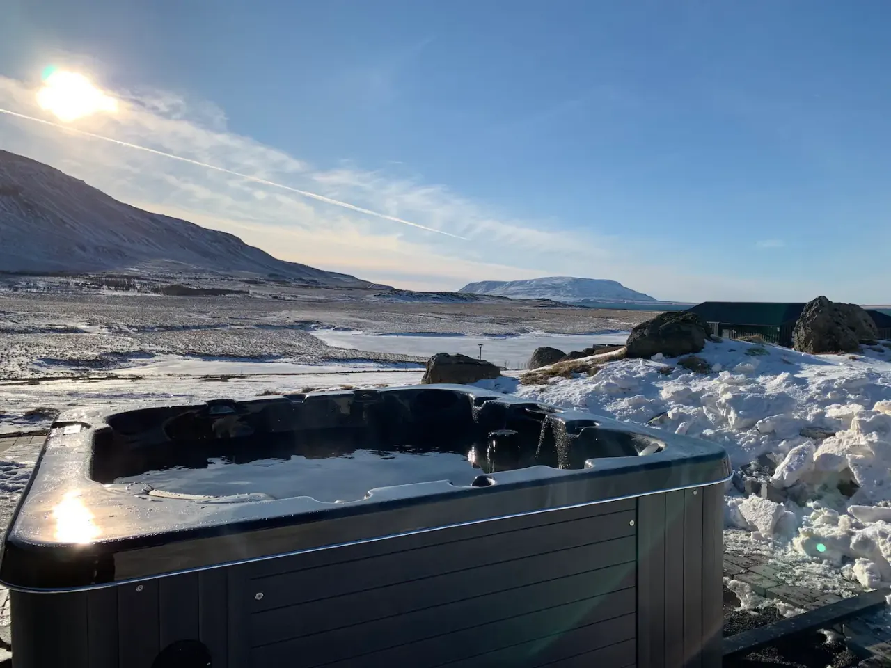 The Farm House View from an Icelandic Winter Cabin near Reykjavik
