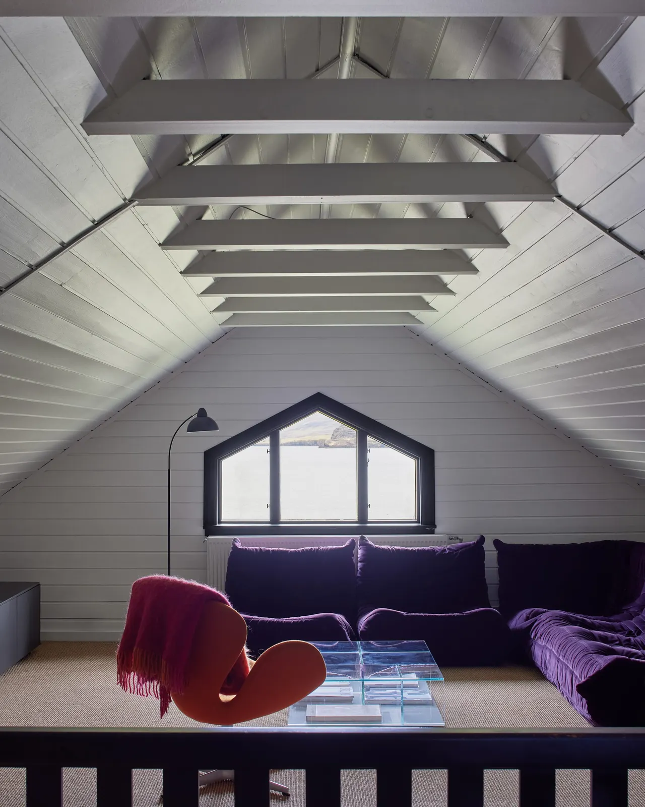 attic lounge area nordic farm house