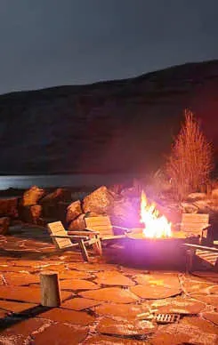 Bonfire on Icelandic beach