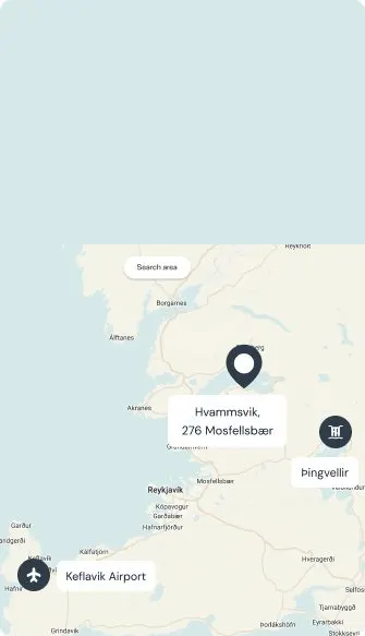 Map: Hvammsvik Hot Springs
