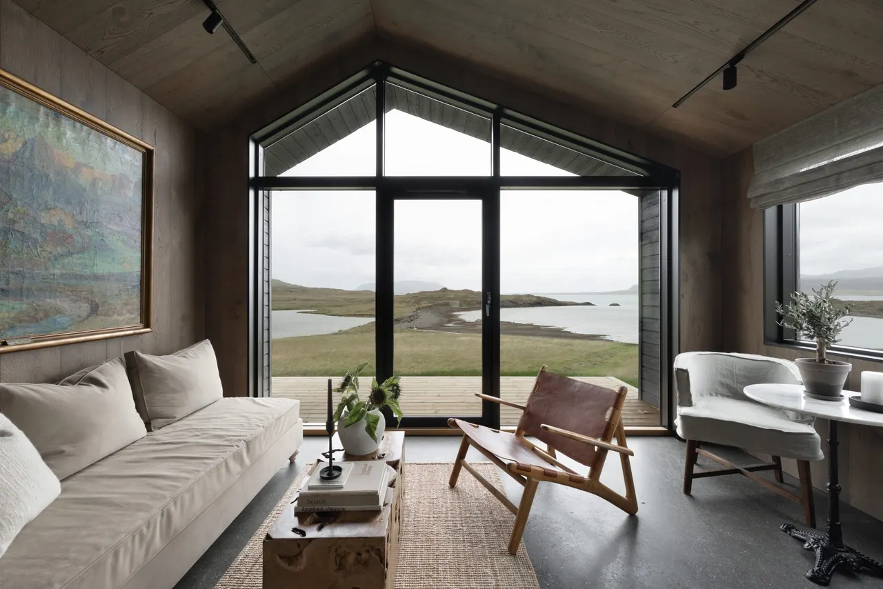 Interior of a cabin which we call the Artist Lodge