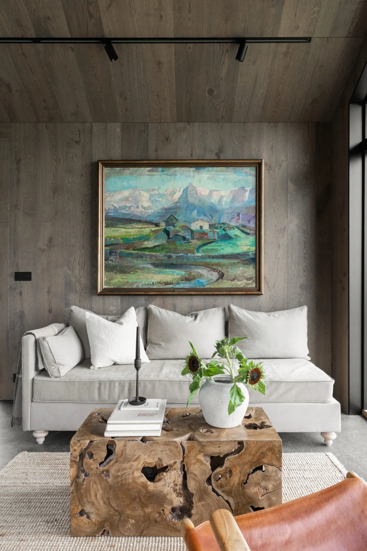 Interior of a cabin which we call the Artist Lodge