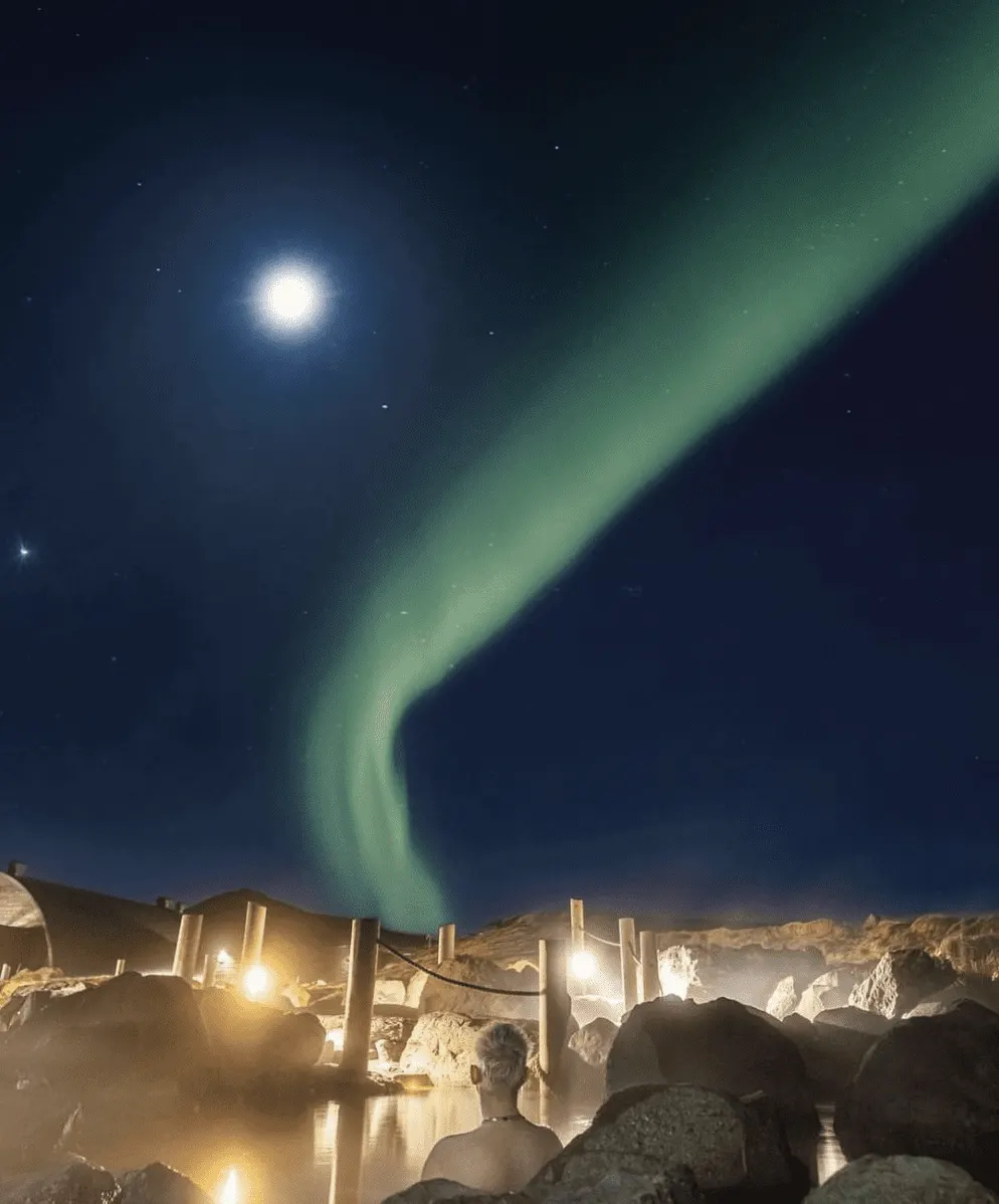 The Auroras Iceland Hot Springs Northern Lights