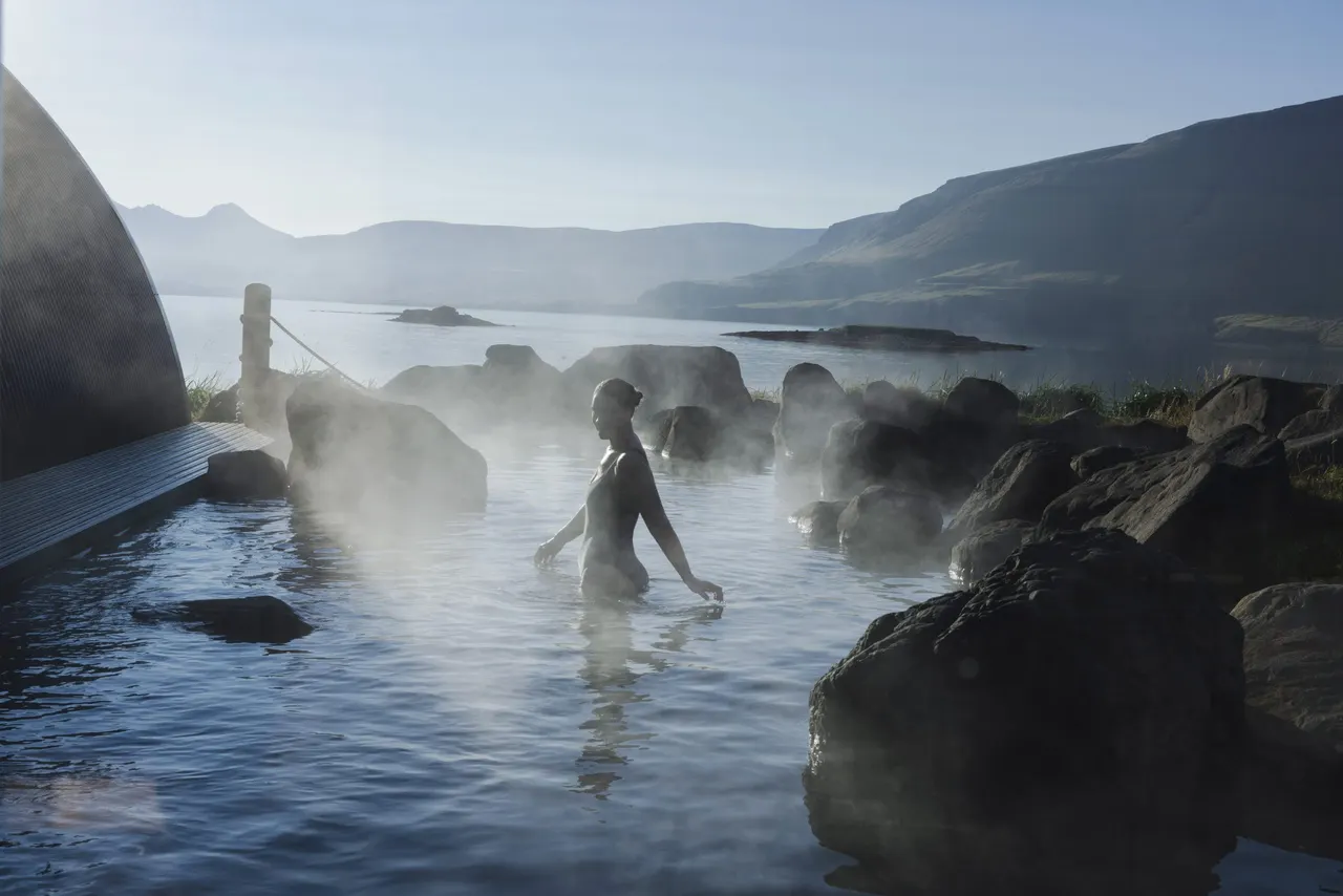 Hot spring lagoon near Reykjavik