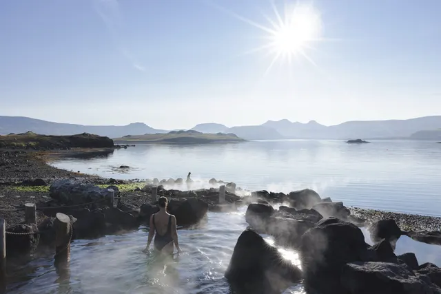 Hot spring near Reykjavik
